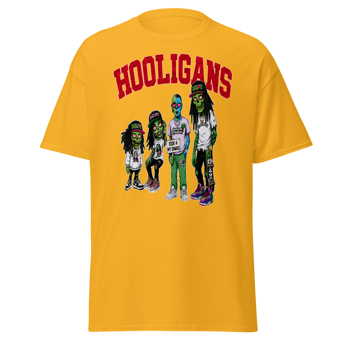 Hooligans graphic tee - Gold