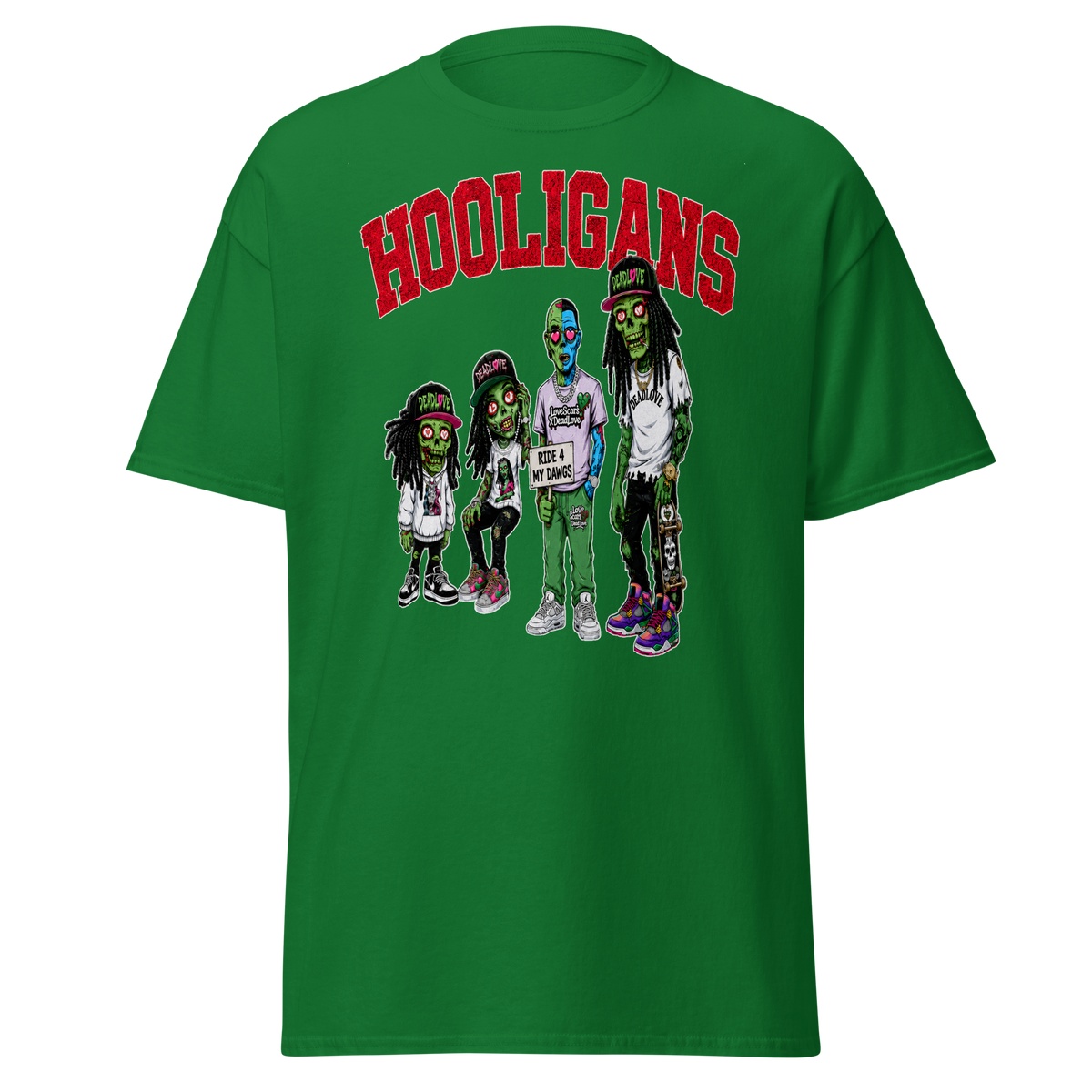 Hooligans graphic tee - Turf Green