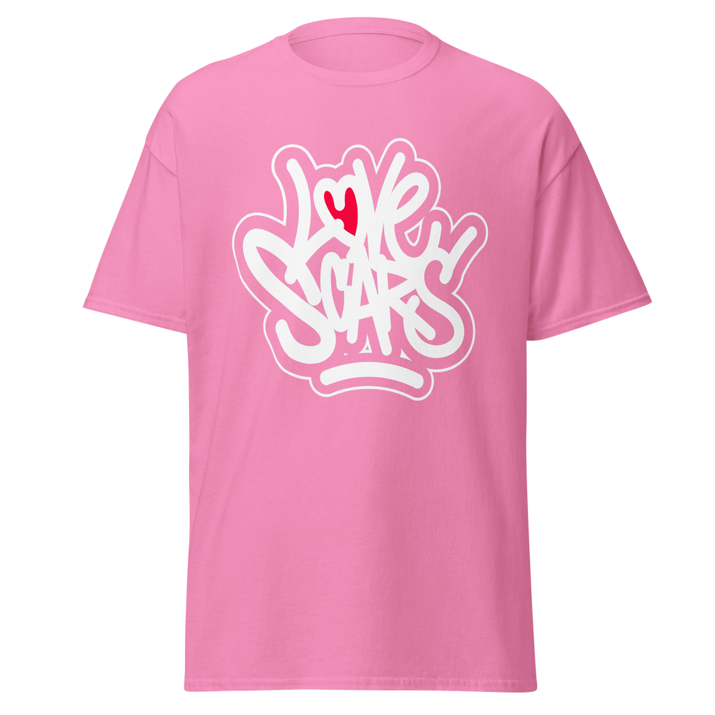 Love Scars Heartmarked Graffiti Tee - Azalea