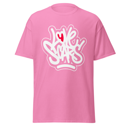 Love Scars Heartmarked Graffiti Tee - Azalea