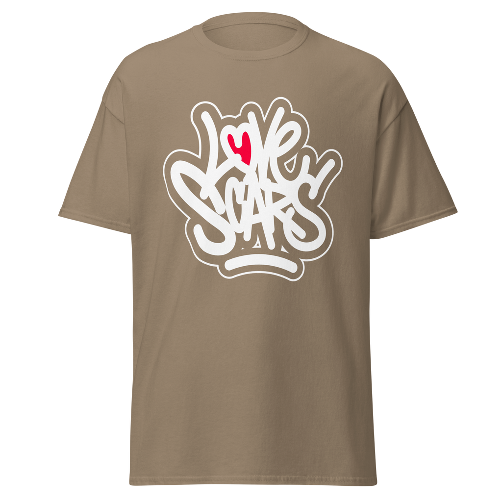 Love Scars Heartmarked Graffiti Tee - Brown Savana