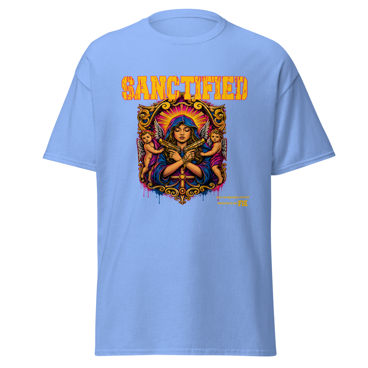 SANCTIFIED graphic tee - Carolina Blue
