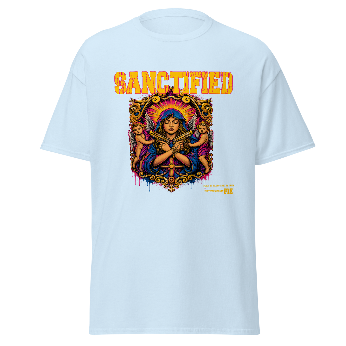 SANCTIFIED graphic tee - Light Blue