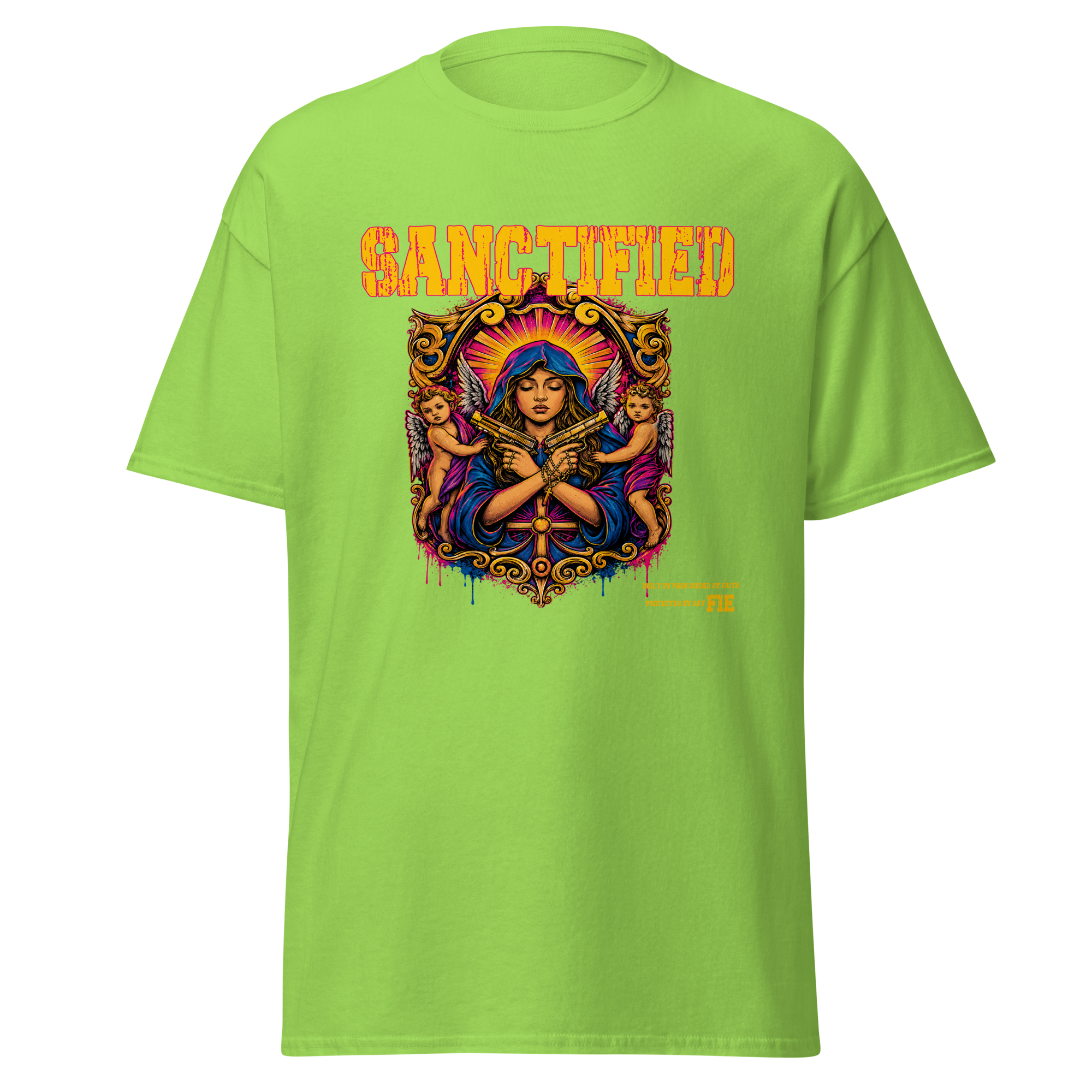 SANCTIFIED graphic tee - Lime