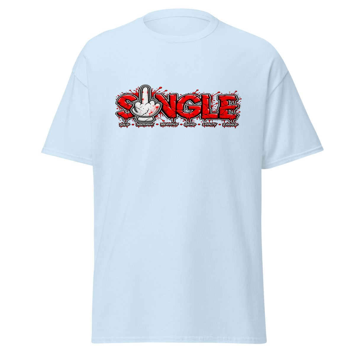 SINGLE graphic tee - Light Blue