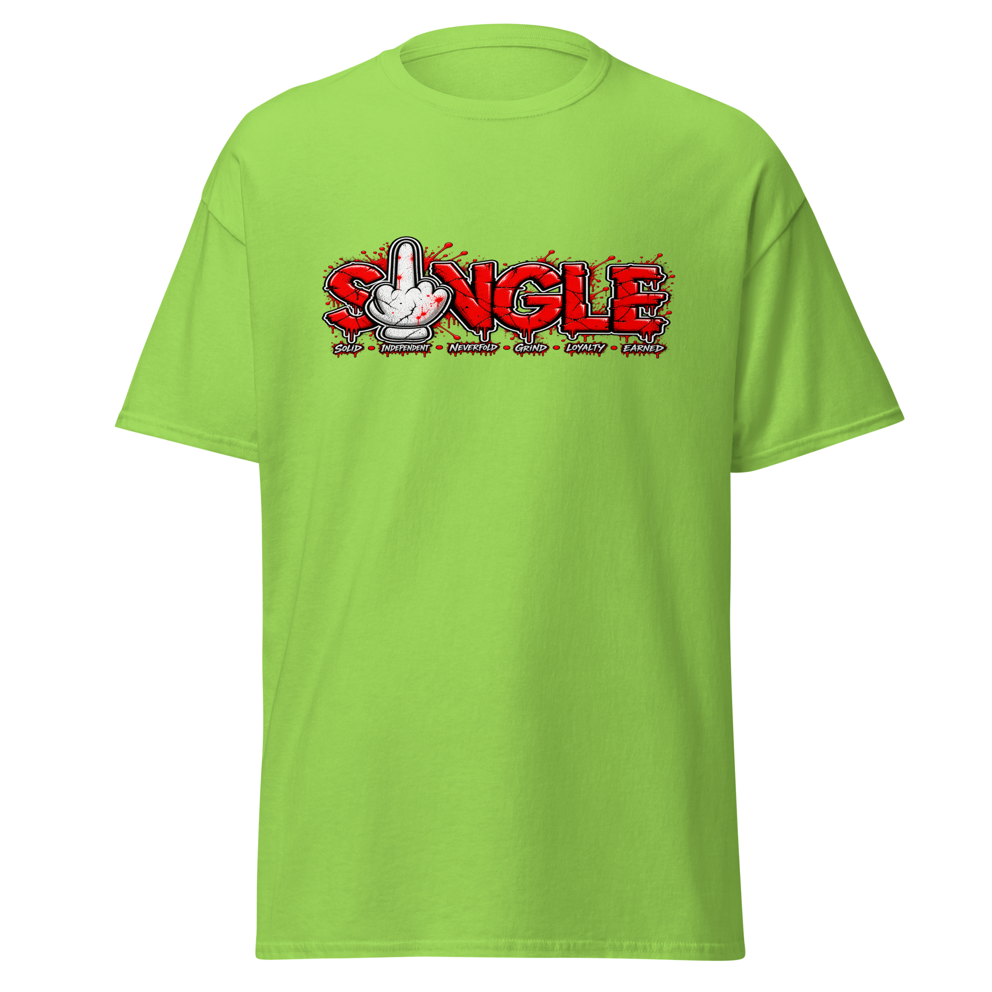 SINGLE graphic tee - Lime