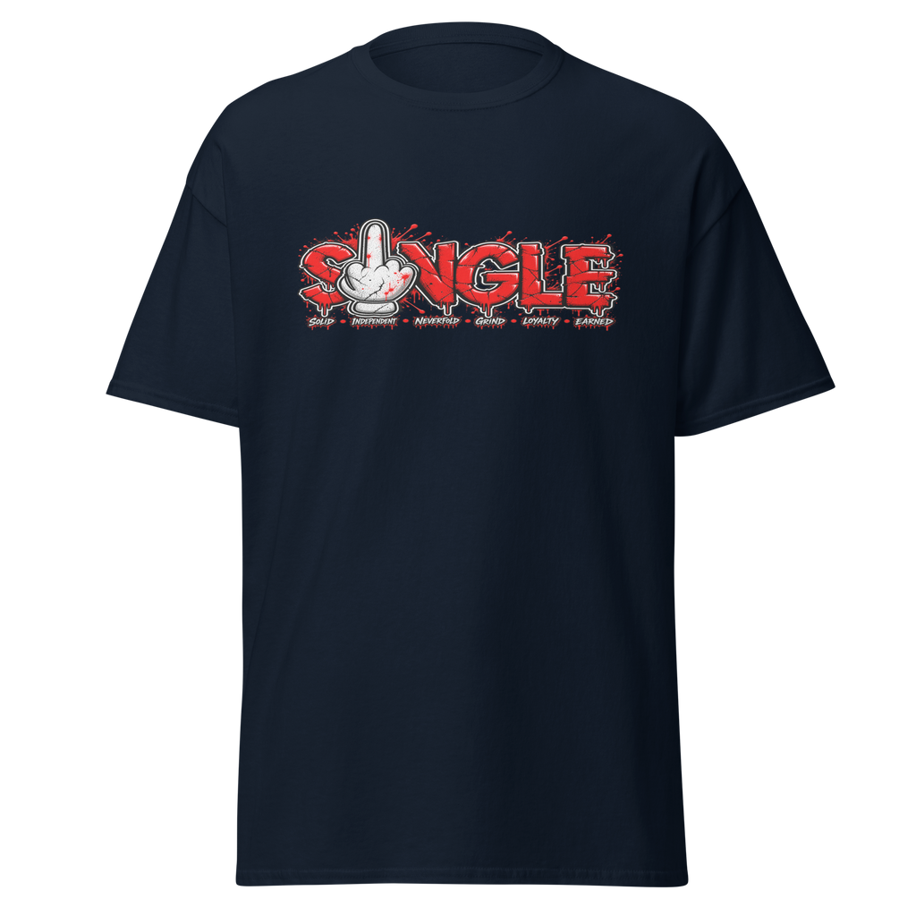 SINGLE graphic tee - Navy