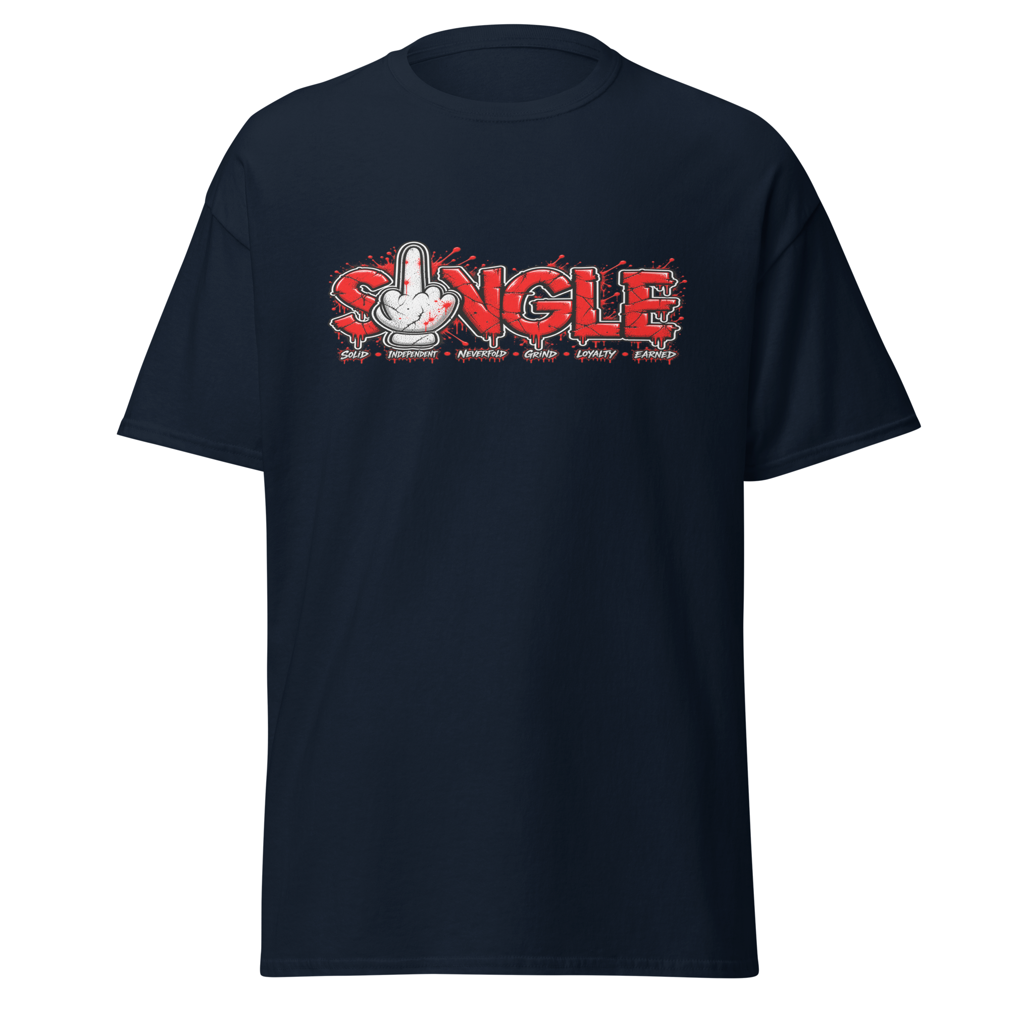SINGLE graphic tee - Navy