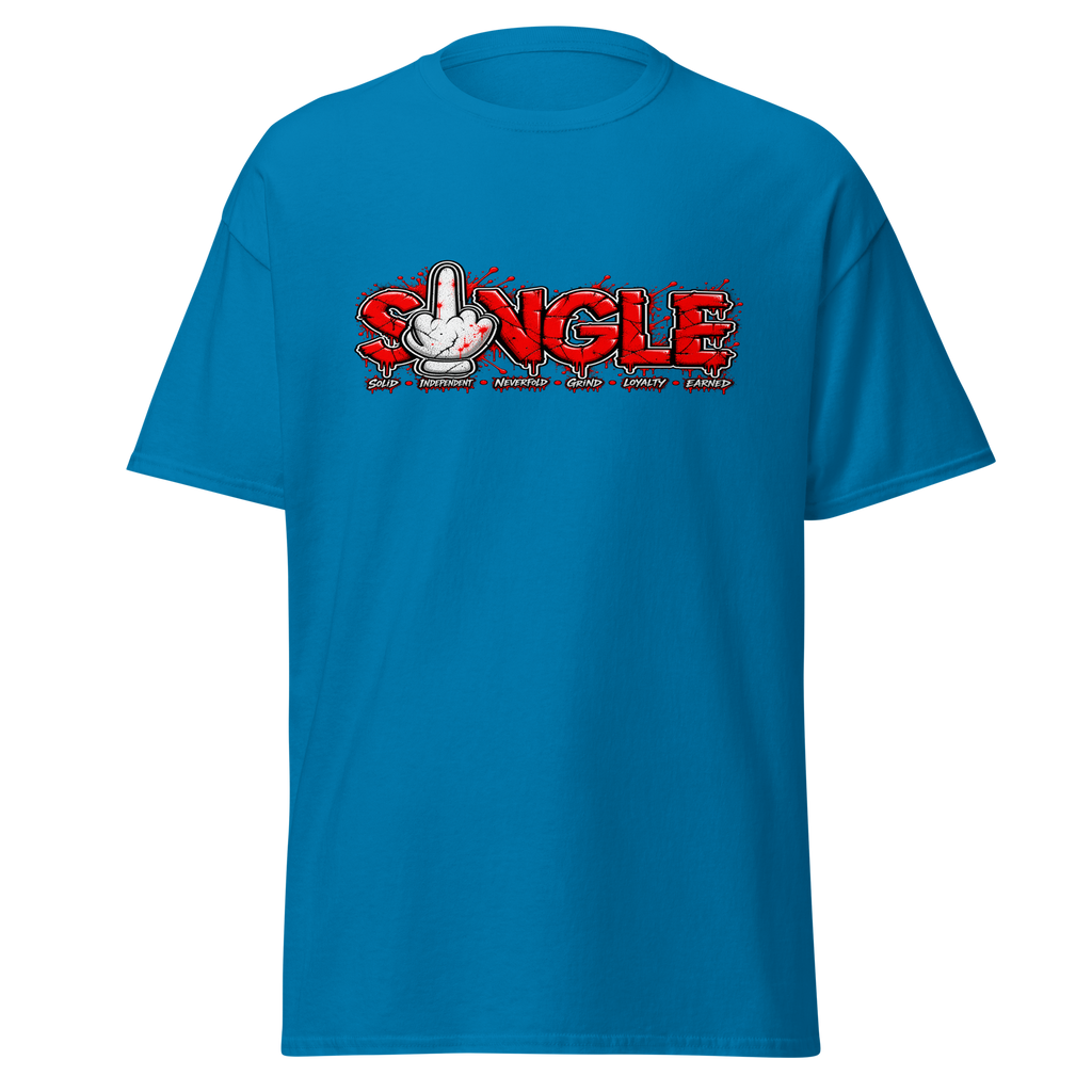 SINGLE graphic tee - Sapphire