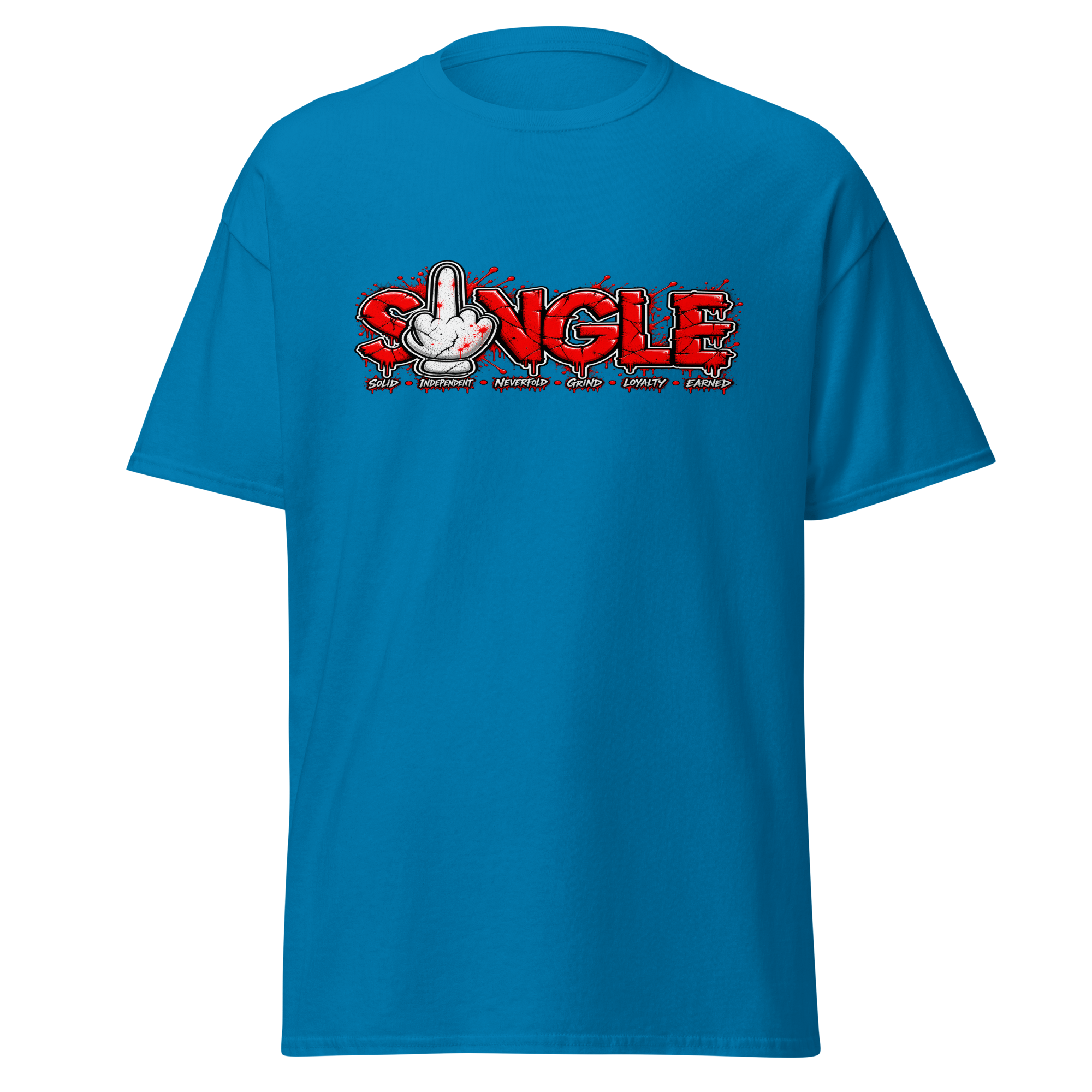 SINGLE graphic tee - Sapphire