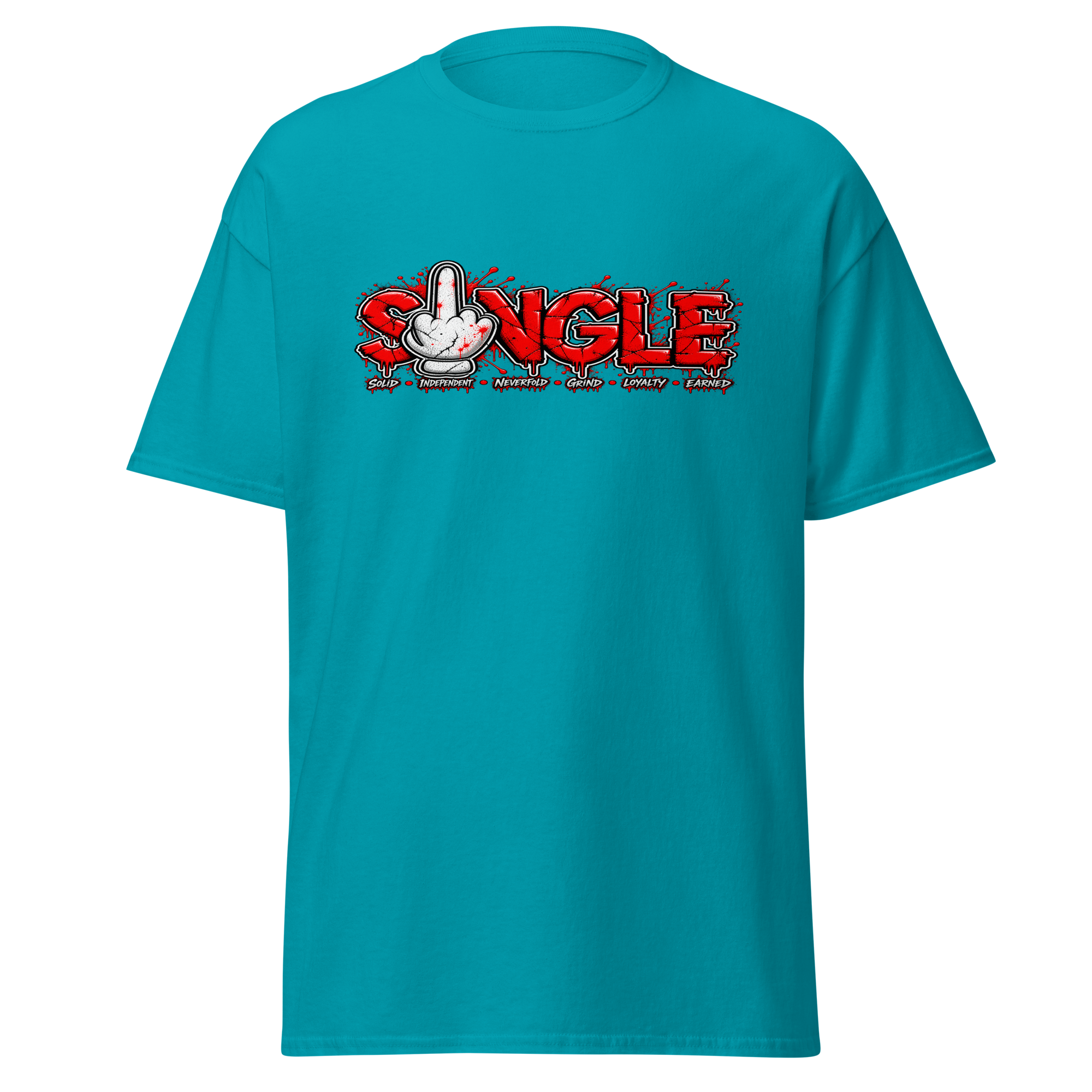 SINGLE graphic tee - Tropical Blue