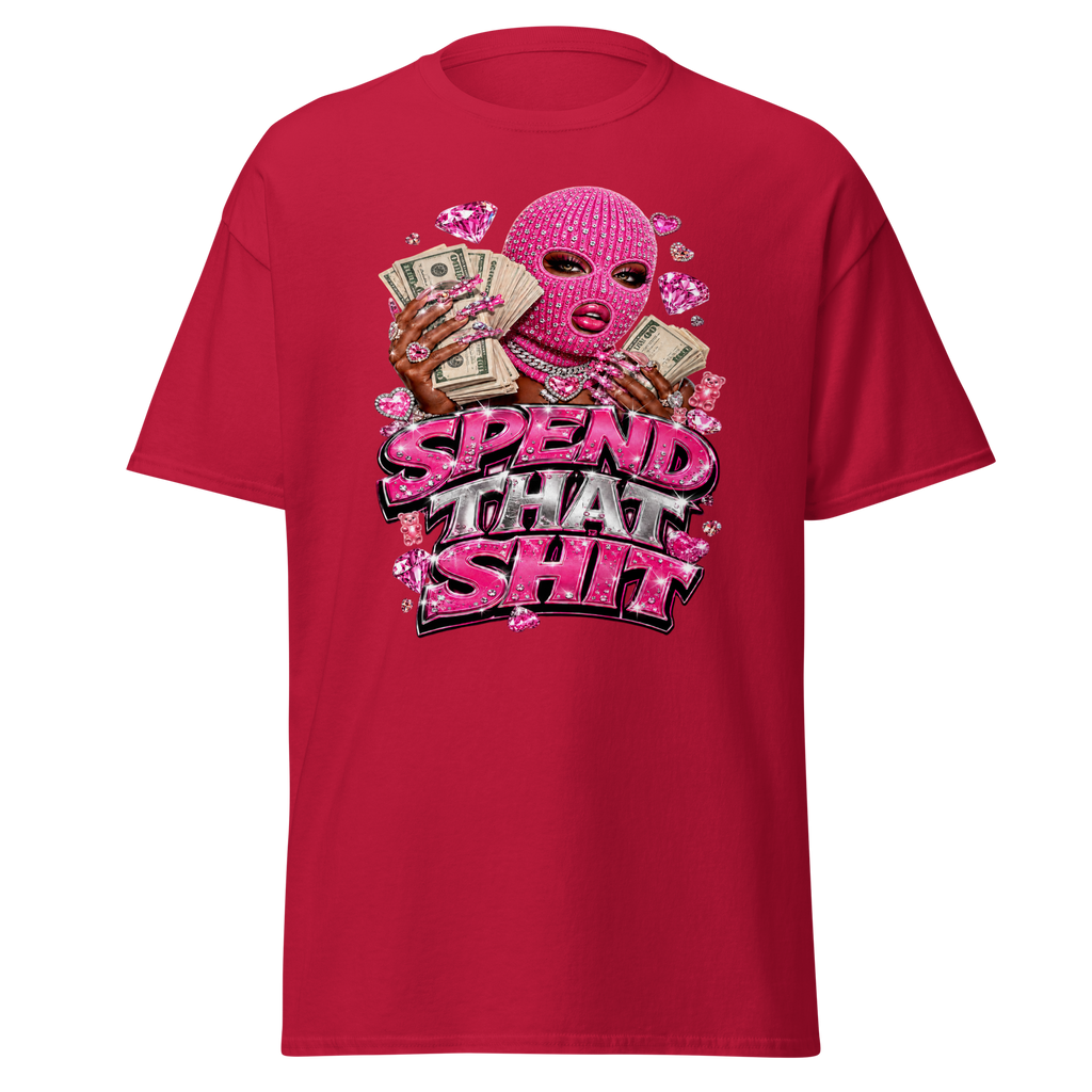 Spend That Shit Tee - Cardinal