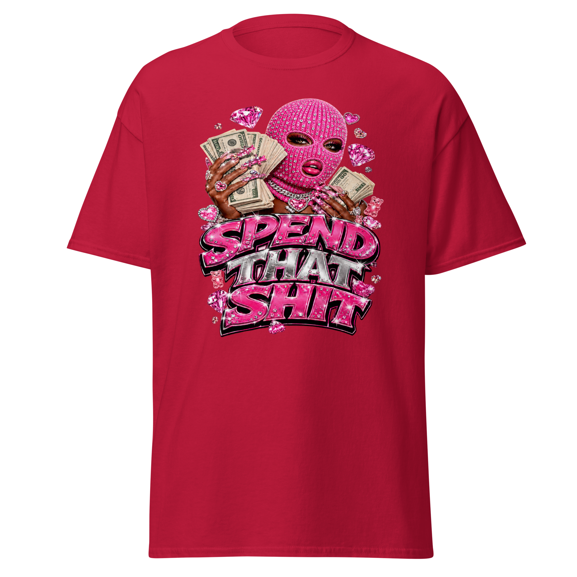 Spend That Shit Tee - Cardinal
