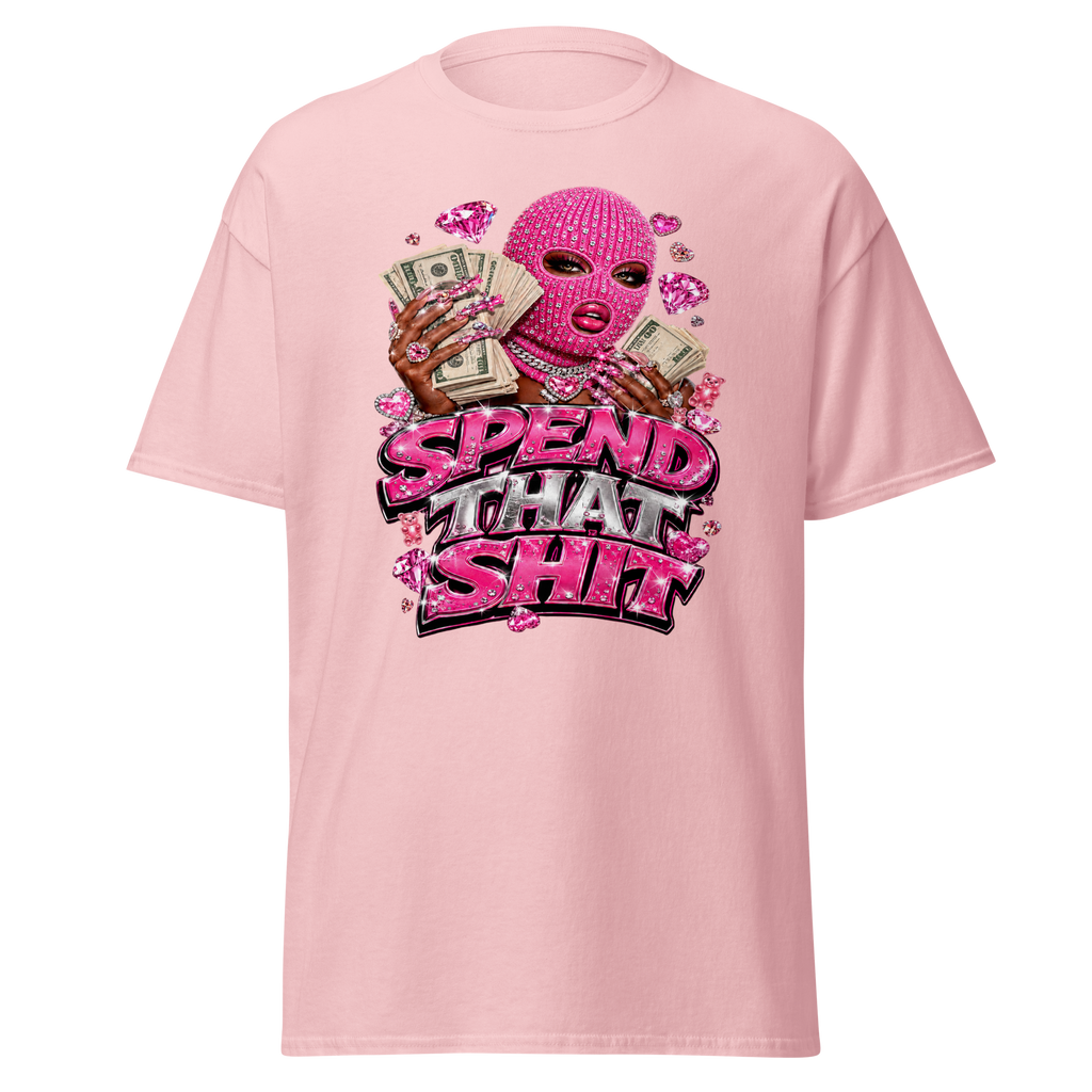 Spend That Shit Tee - Light Pink