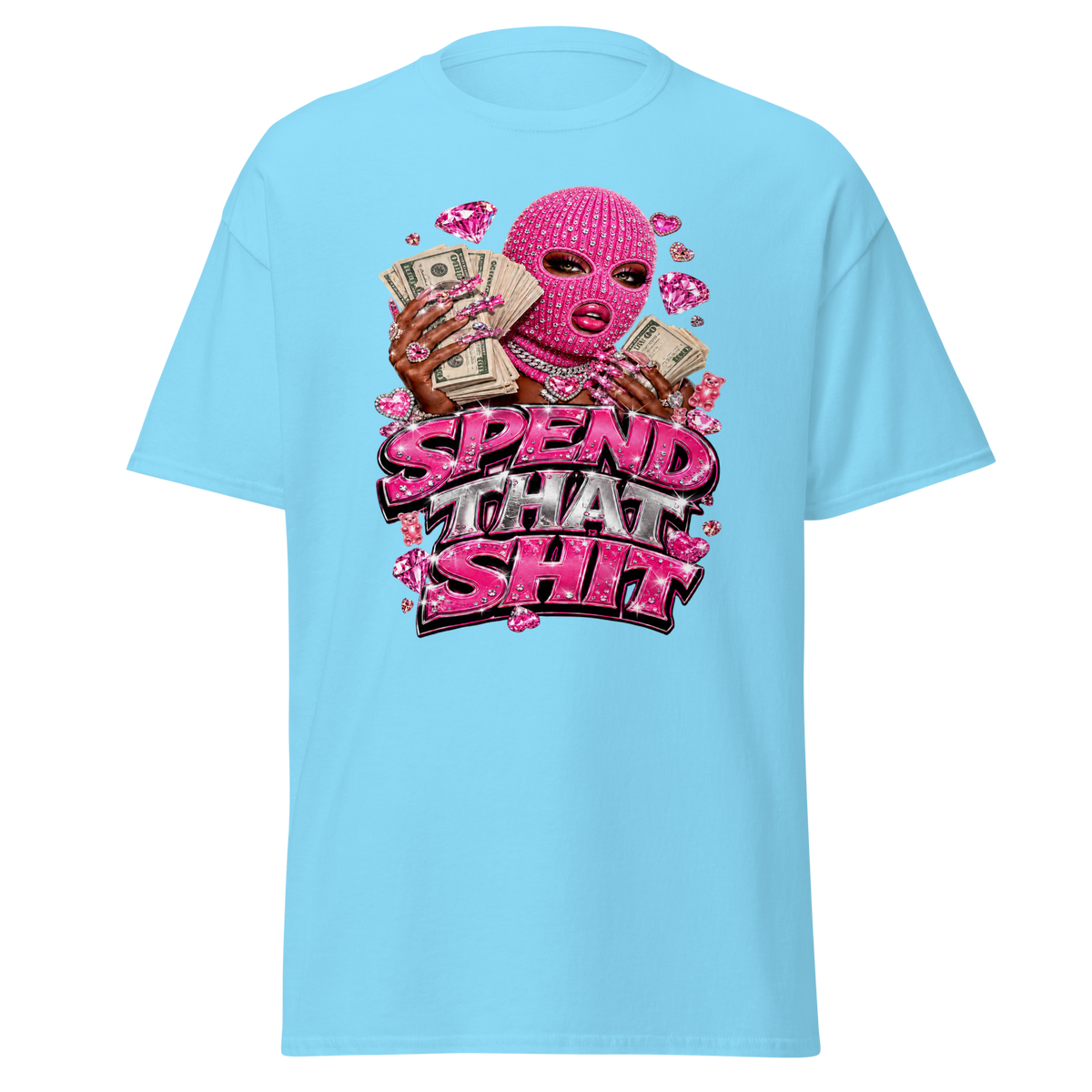 Spend That Shit Tee - Sky