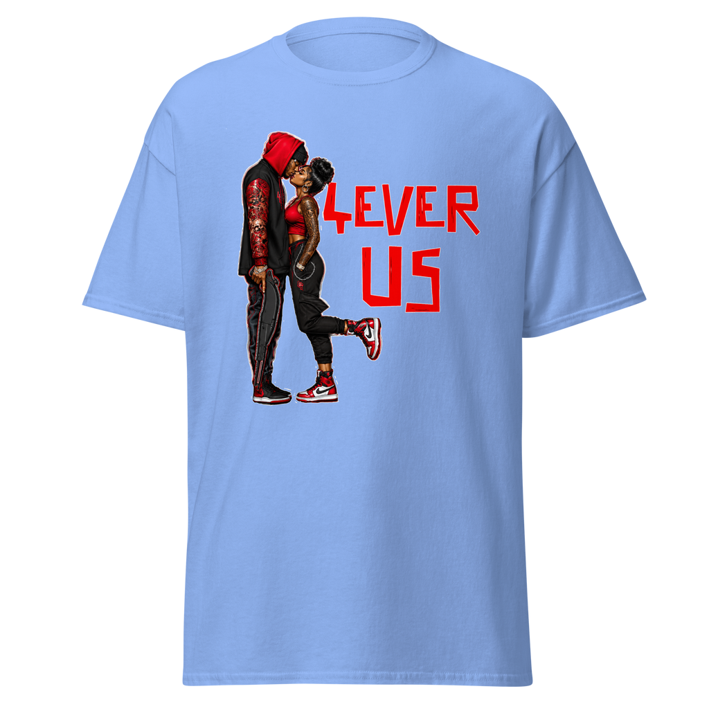Supreme God 4Ever Us graphic T-shirt - Carolina blue