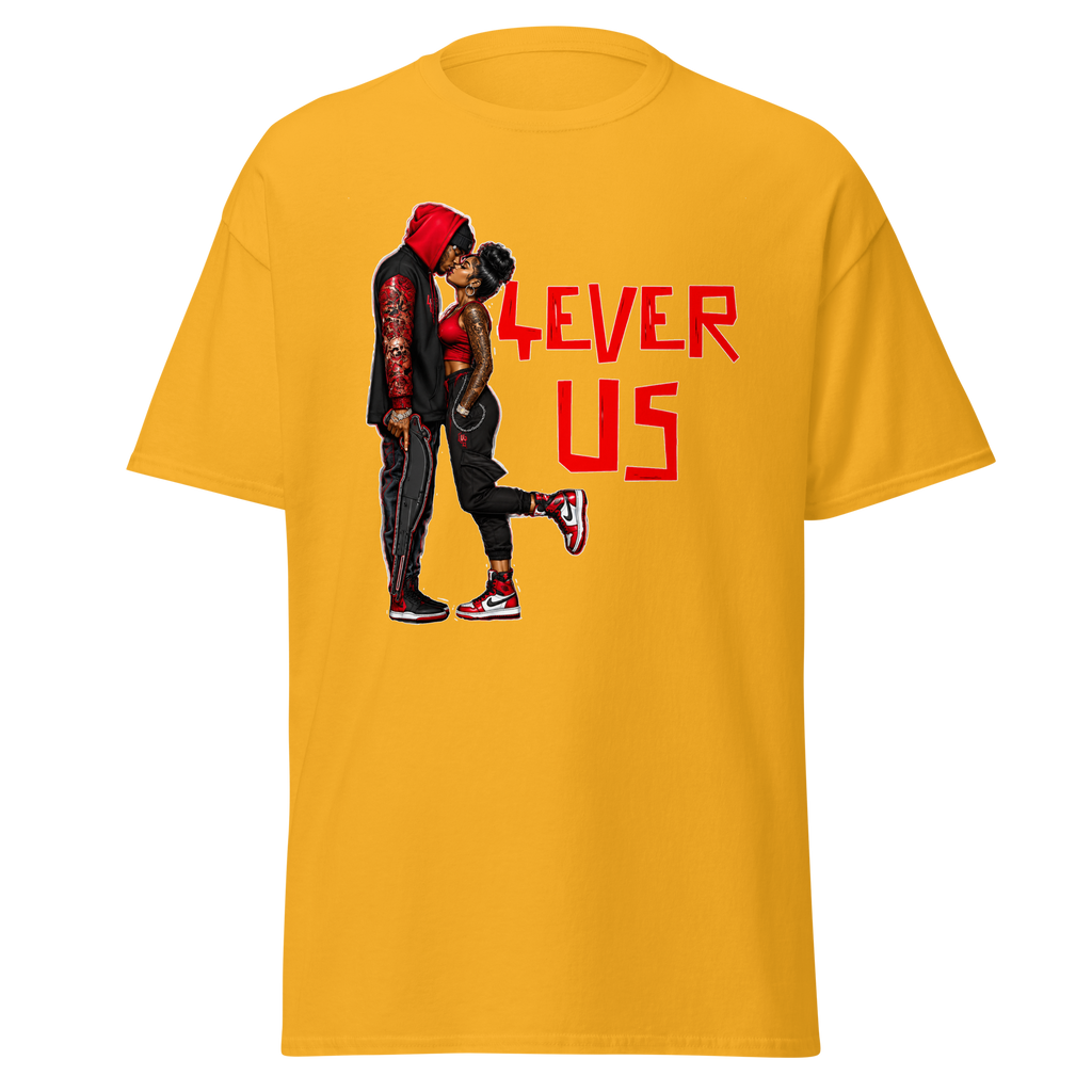 Supreme God 4Ever Us graphic T-shirt - gold