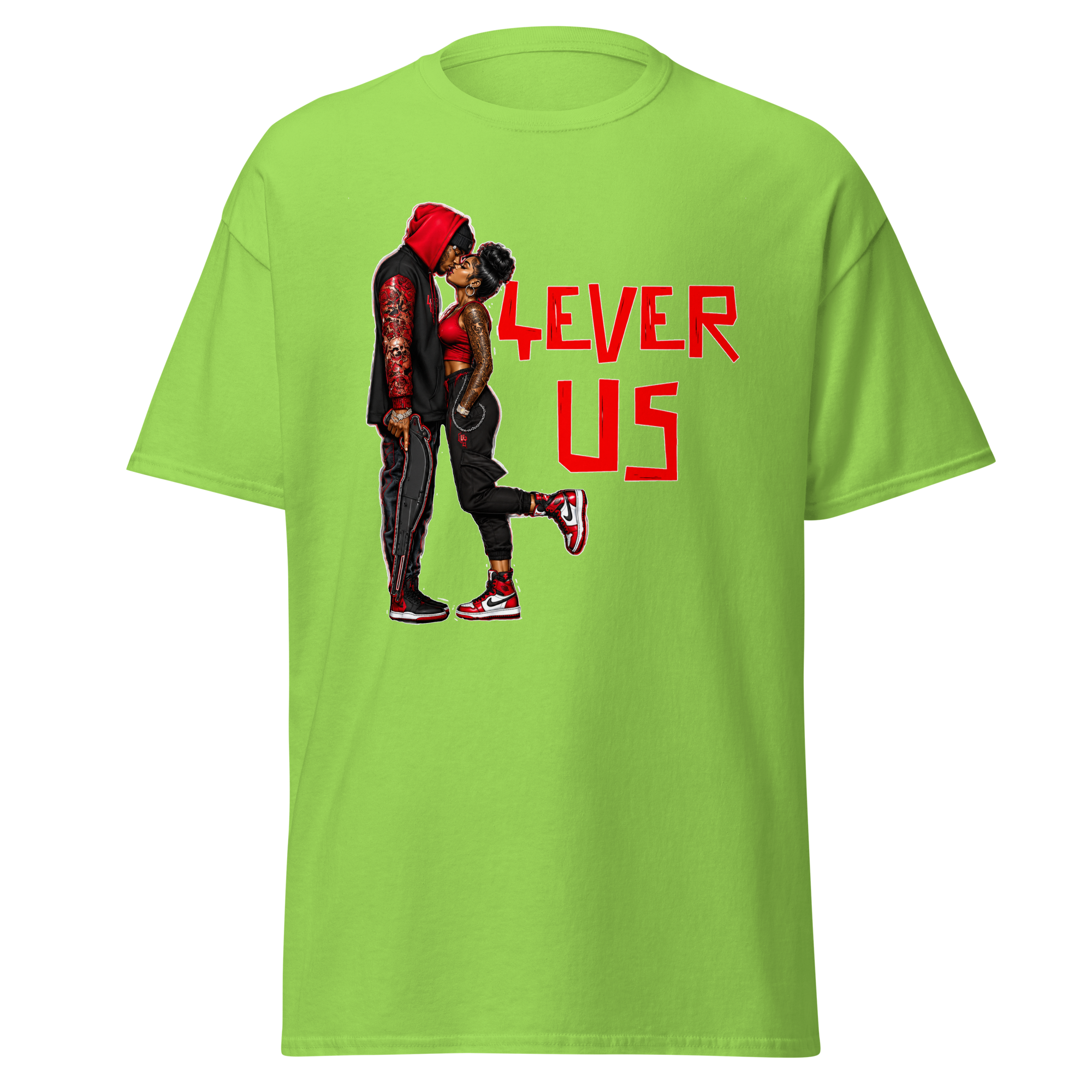 Supreme God 4Ever Us graphic T-shirt - lime