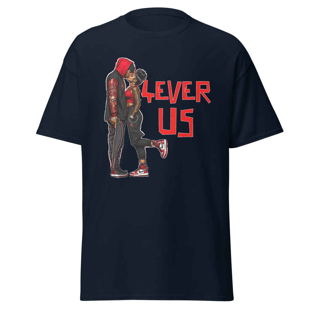 Supreme God 4Ever Us graphic T-shirt - navy