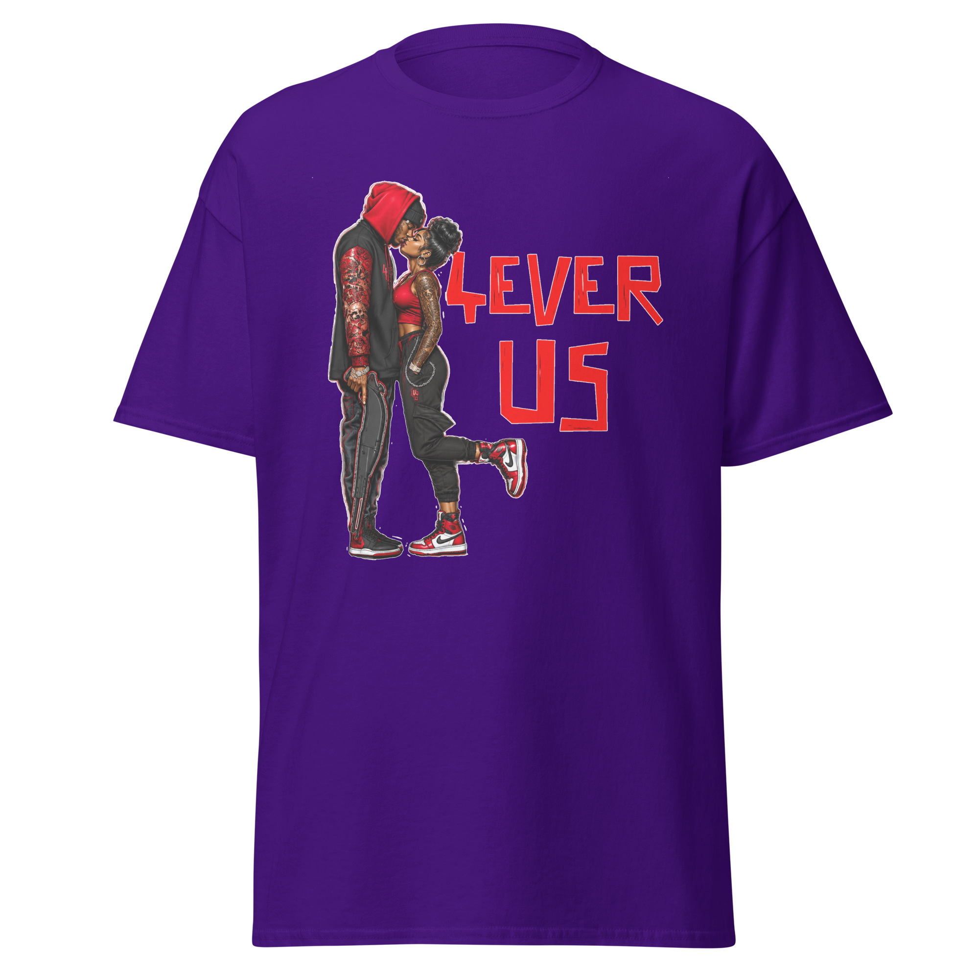 Supreme God 4Ever Us graphic T-shirt - purple