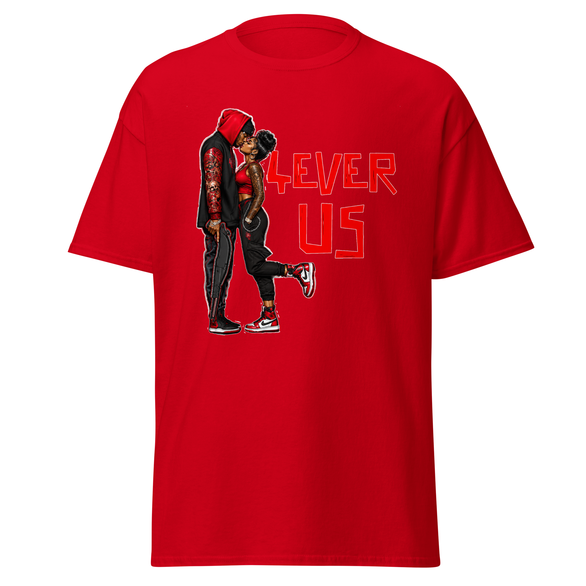 Supreme God 4Ever Us graphic T-shirt - red