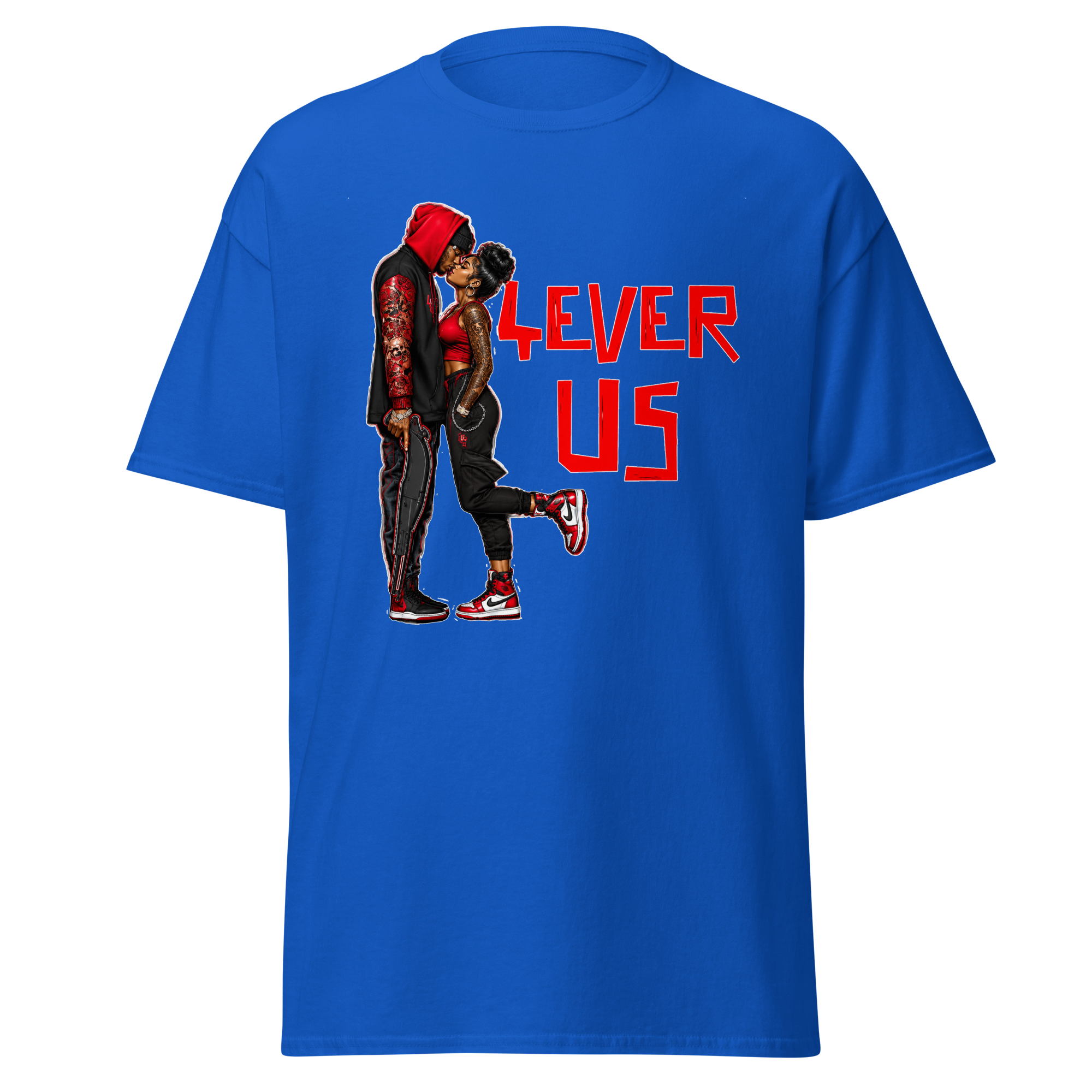 Supreme God 4Ever Us graphic T-shirt - royal blue