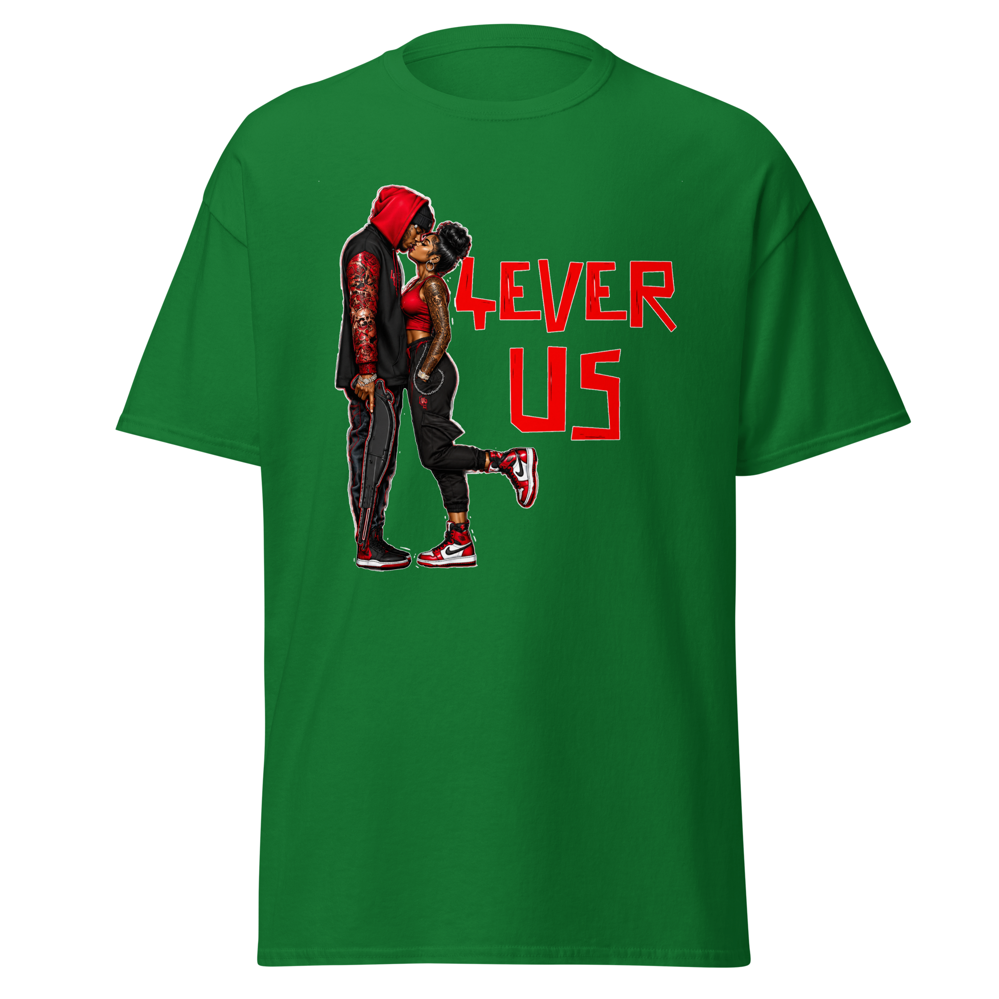 Supreme God 4Ever Us graphic T-shirt - turf green