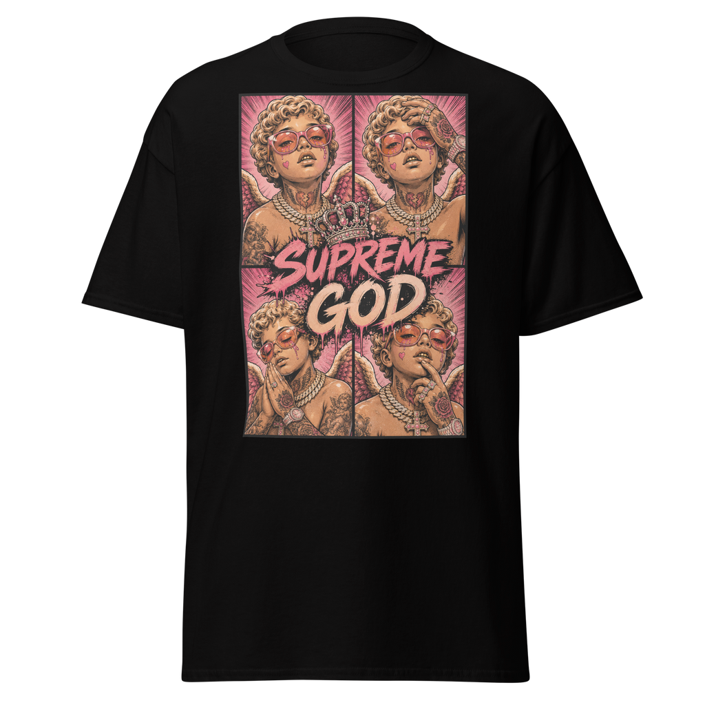 Supreme God Angel Collage Tee - Black