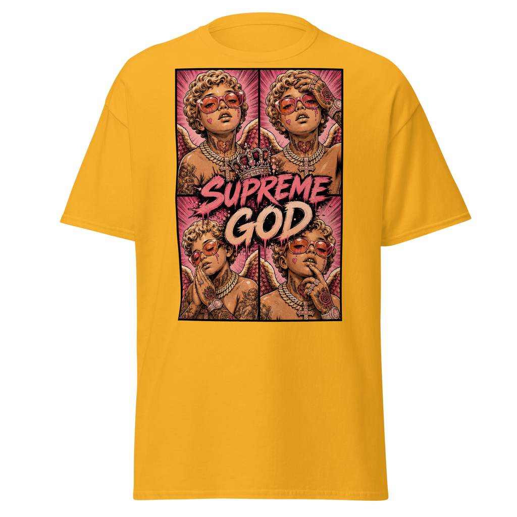 Supreme God Angel Collage Tee - Gold