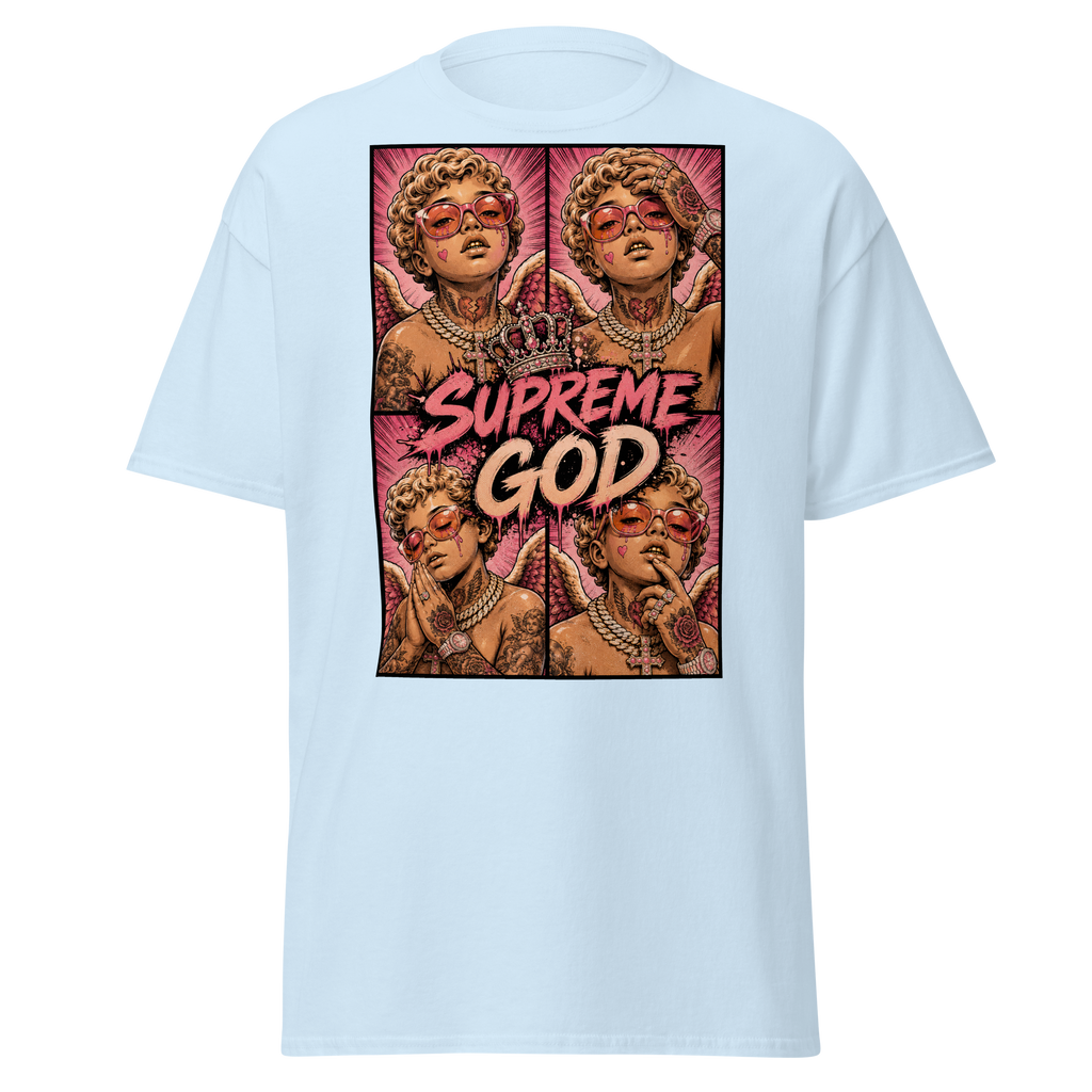 Supreme God Angel Collage Tee - Light Blue