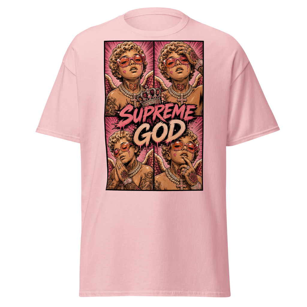 Supreme God Angel Collage Tee - Light Pink