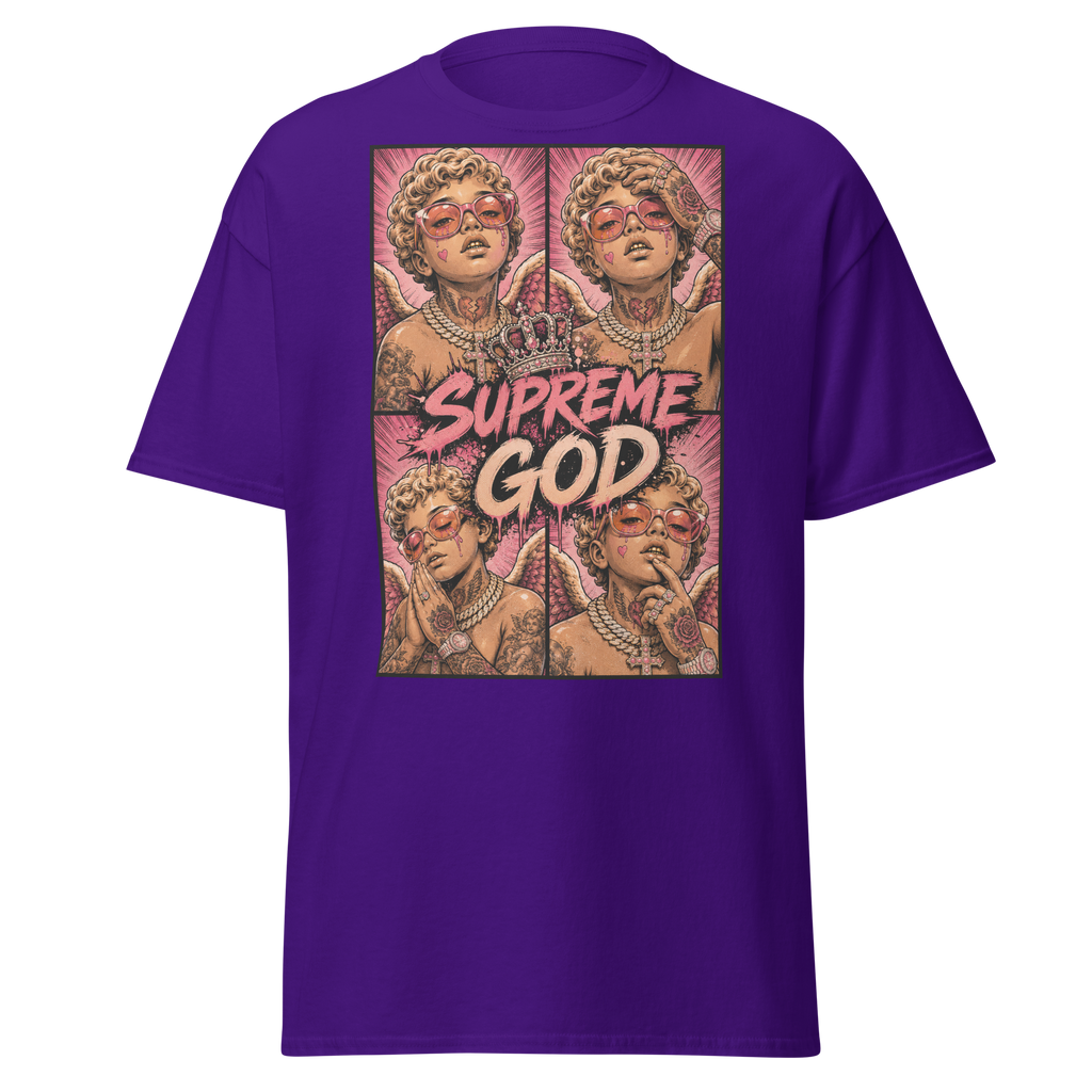 Supreme God Angel Collage Tee - Purple