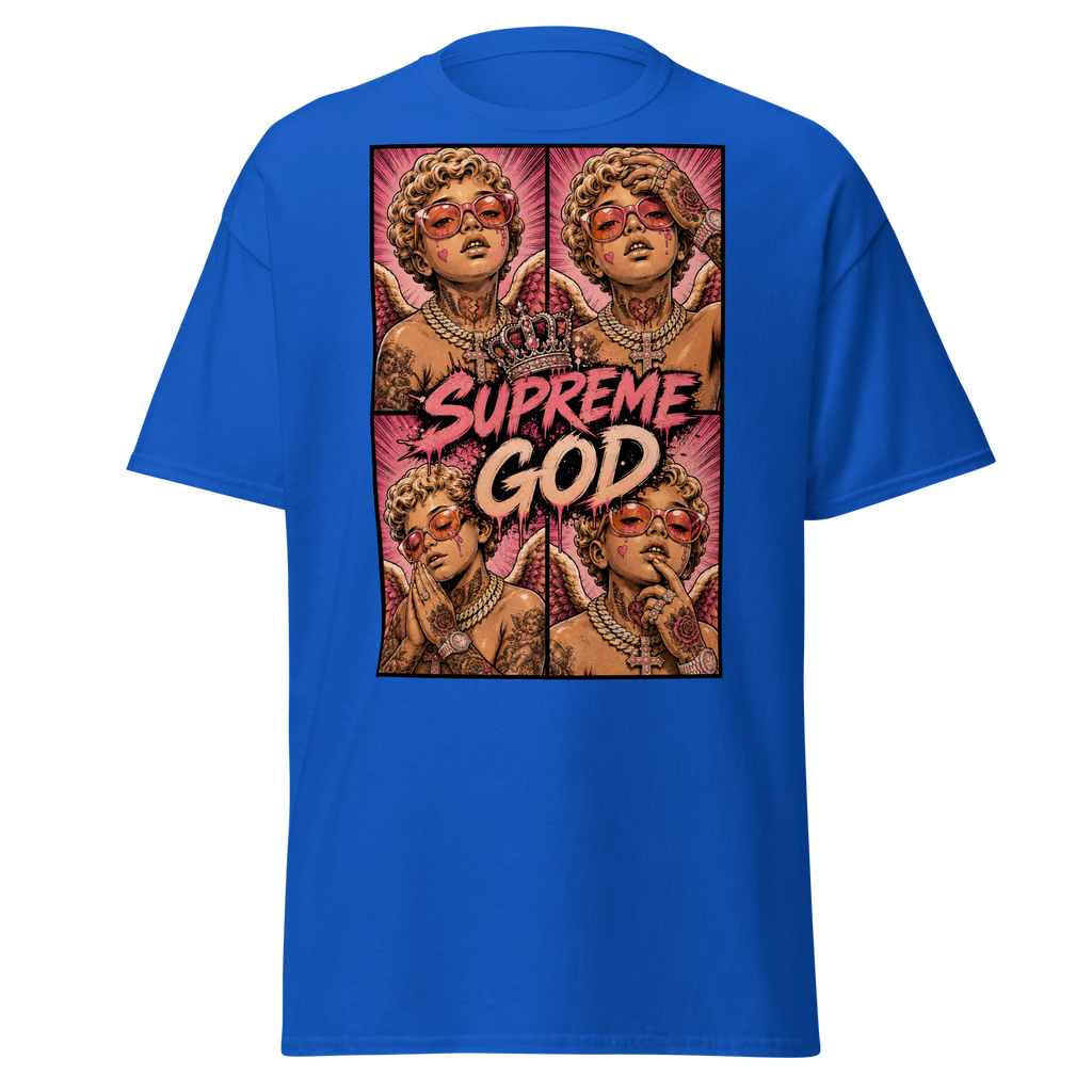 Supreme God Angel Collage Tee - Royal