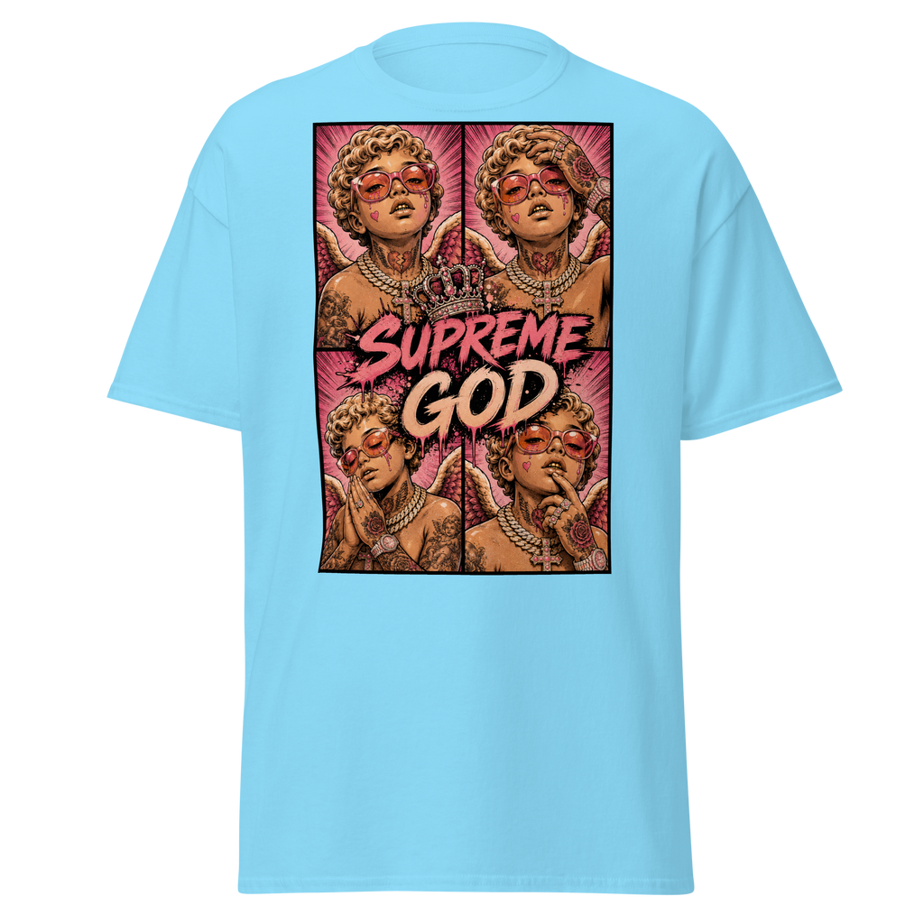 Supreme God Angel Collage Tee - Sky