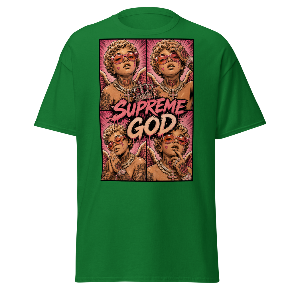 Supreme God Angel Collage Tee - Turf Green