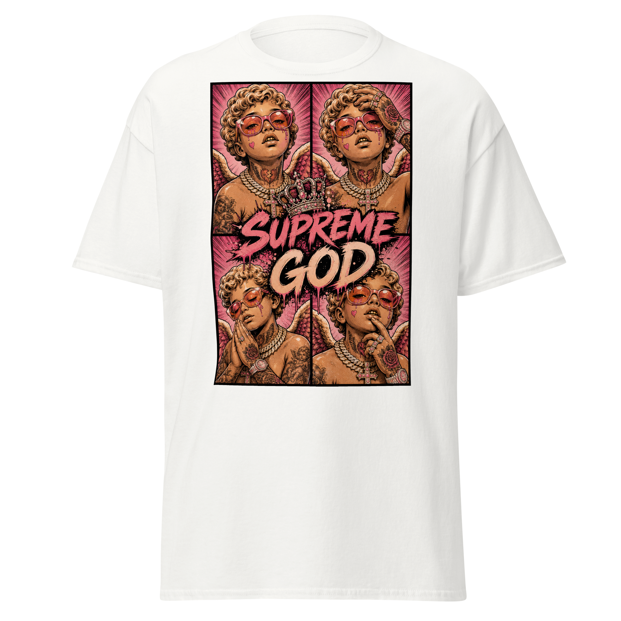 Supreme God Angel Collage Tee - White