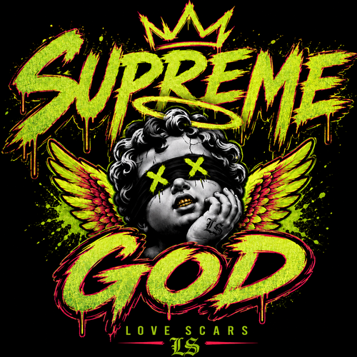 SUPREME GOD angel graphic tee artwork