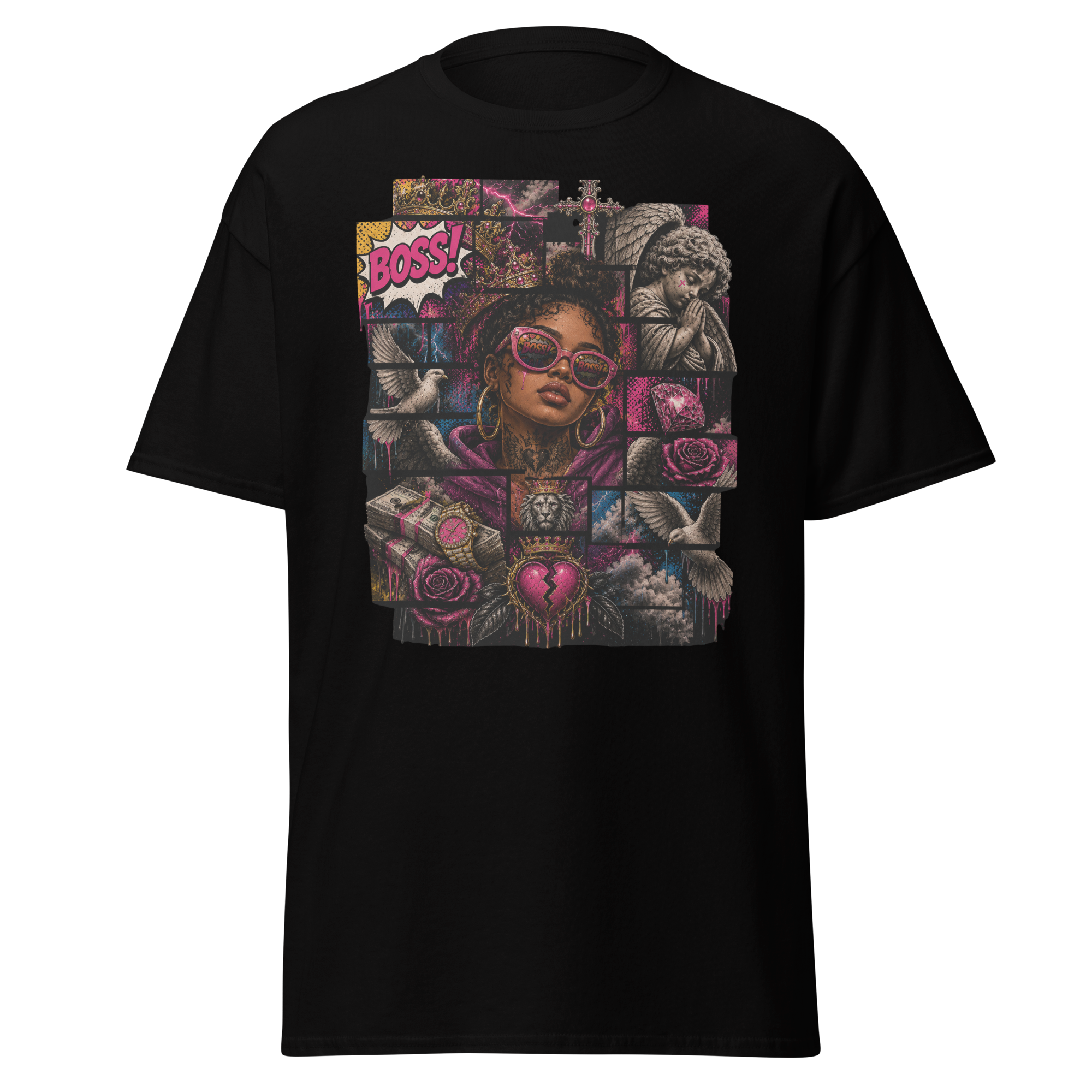 Supreme God Boss Energy Collage Tee - Black