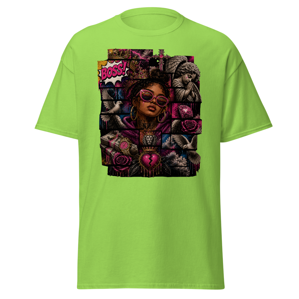 Supreme God Boss Energy Collage Tee - Lime