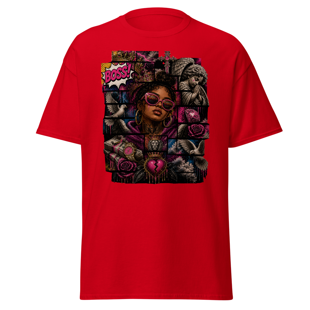 Supreme God Boss Energy Collage Tee - Red