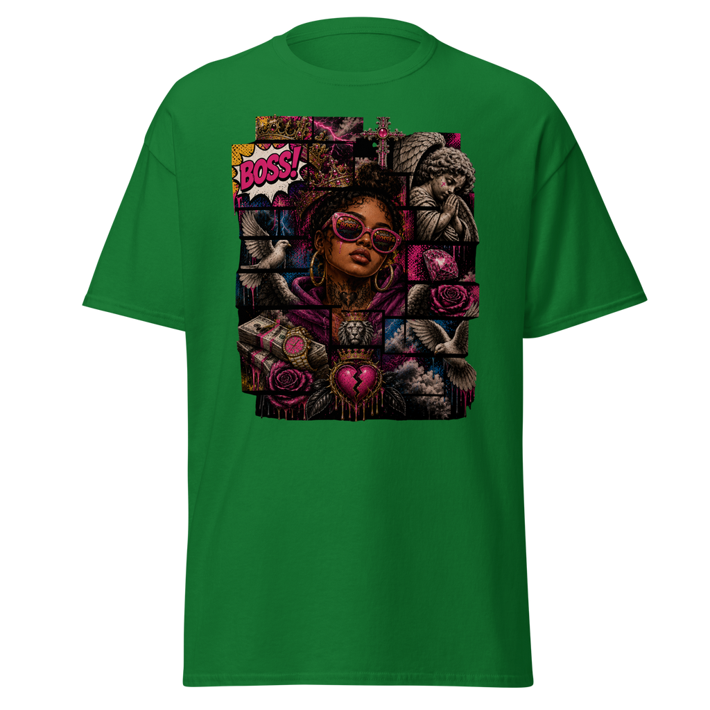Supreme God Boss Energy Collage Tee - Turf Green