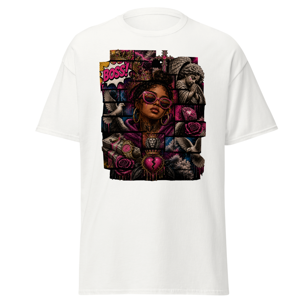 Supreme God Boss Energy Collage Tee - White