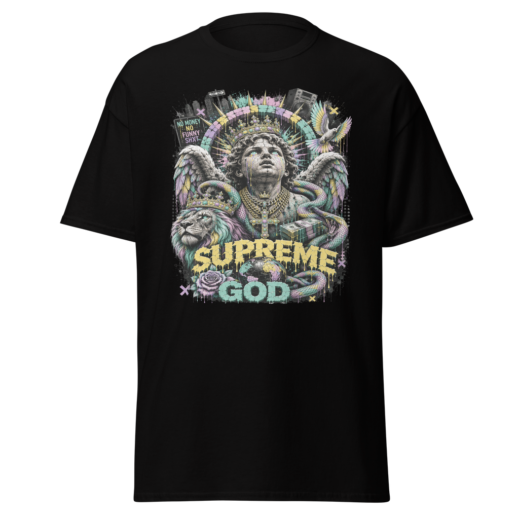 Supreme God Crowned Angel Tee - Black