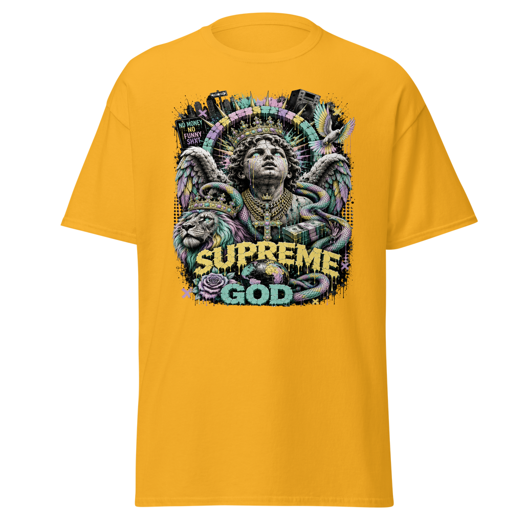 Supreme God Crowned Angel Tee - Gold