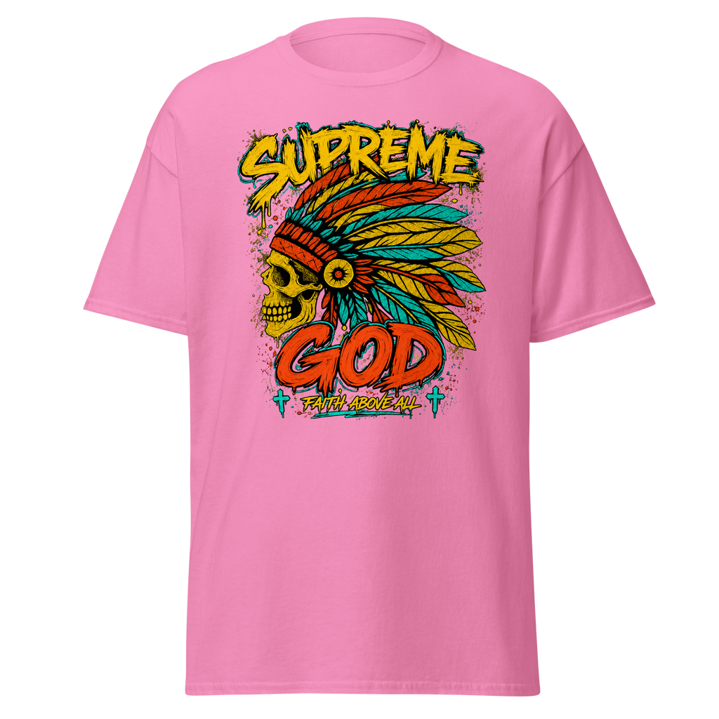 Supreme God Faith Above All Tee - Azalea