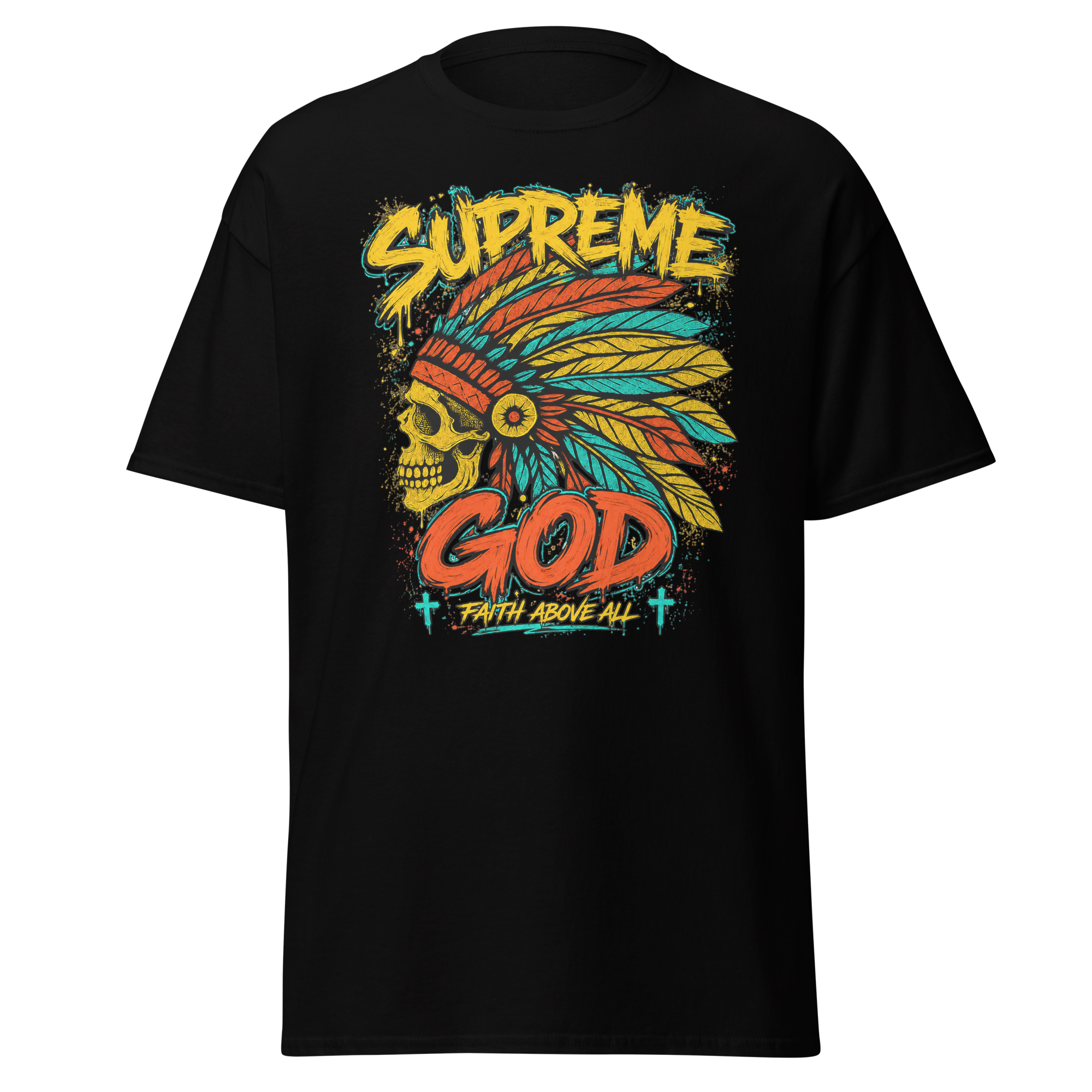 Supreme God Faith Above All Tee - Black
