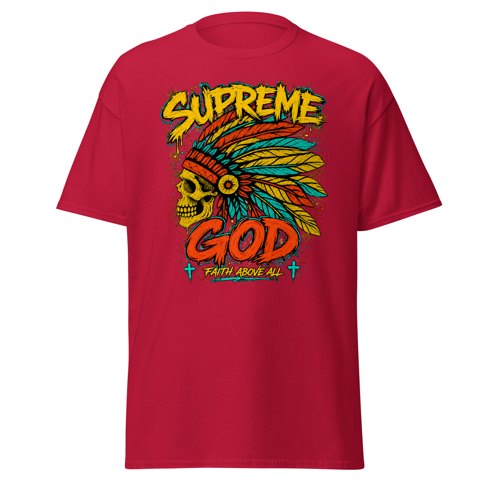 Supreme God Faith Above All Tee - Cardinal