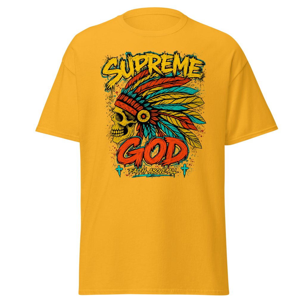 Supreme God Faith Above All Tee - Gold