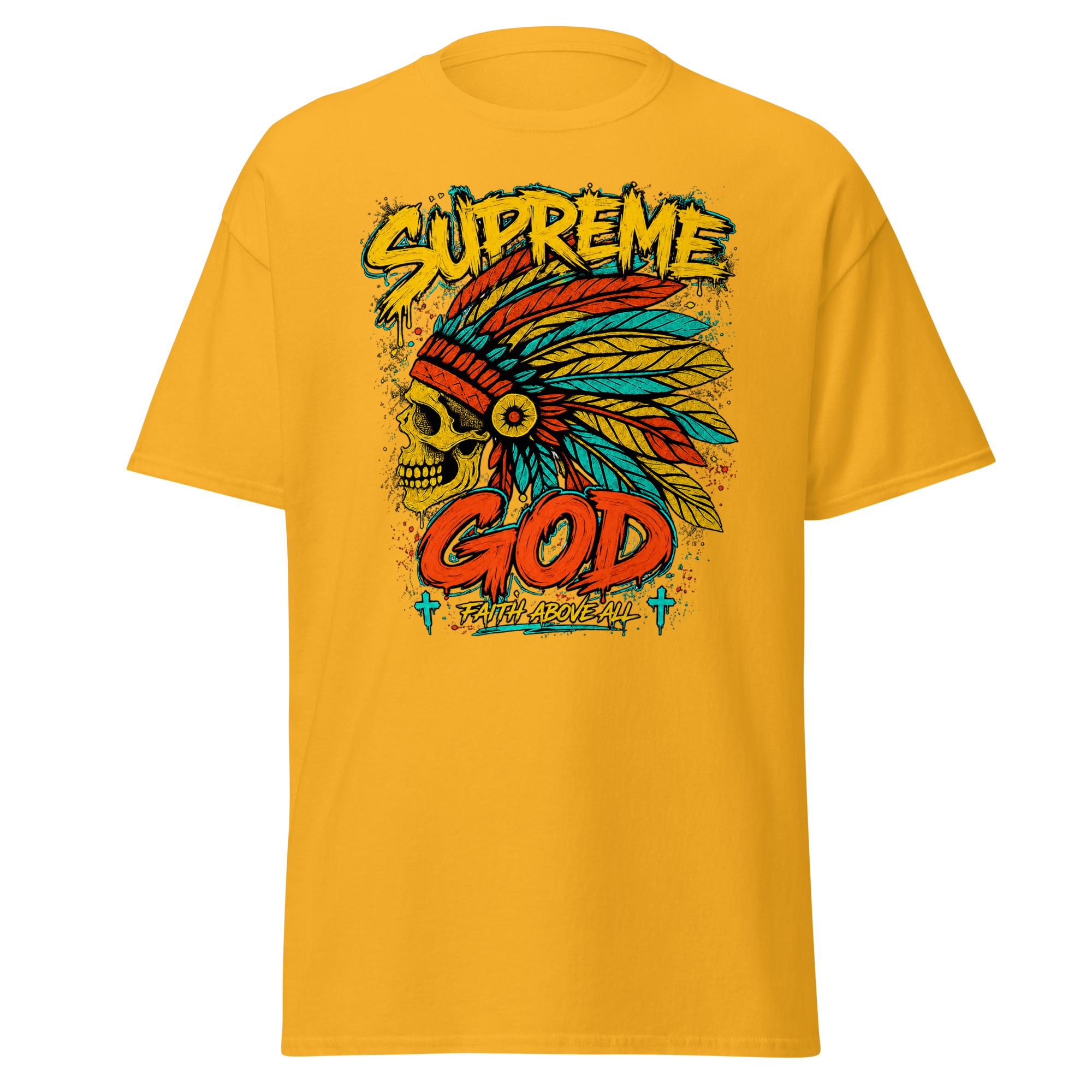 Supreme God Faith Above All Tee - Gold