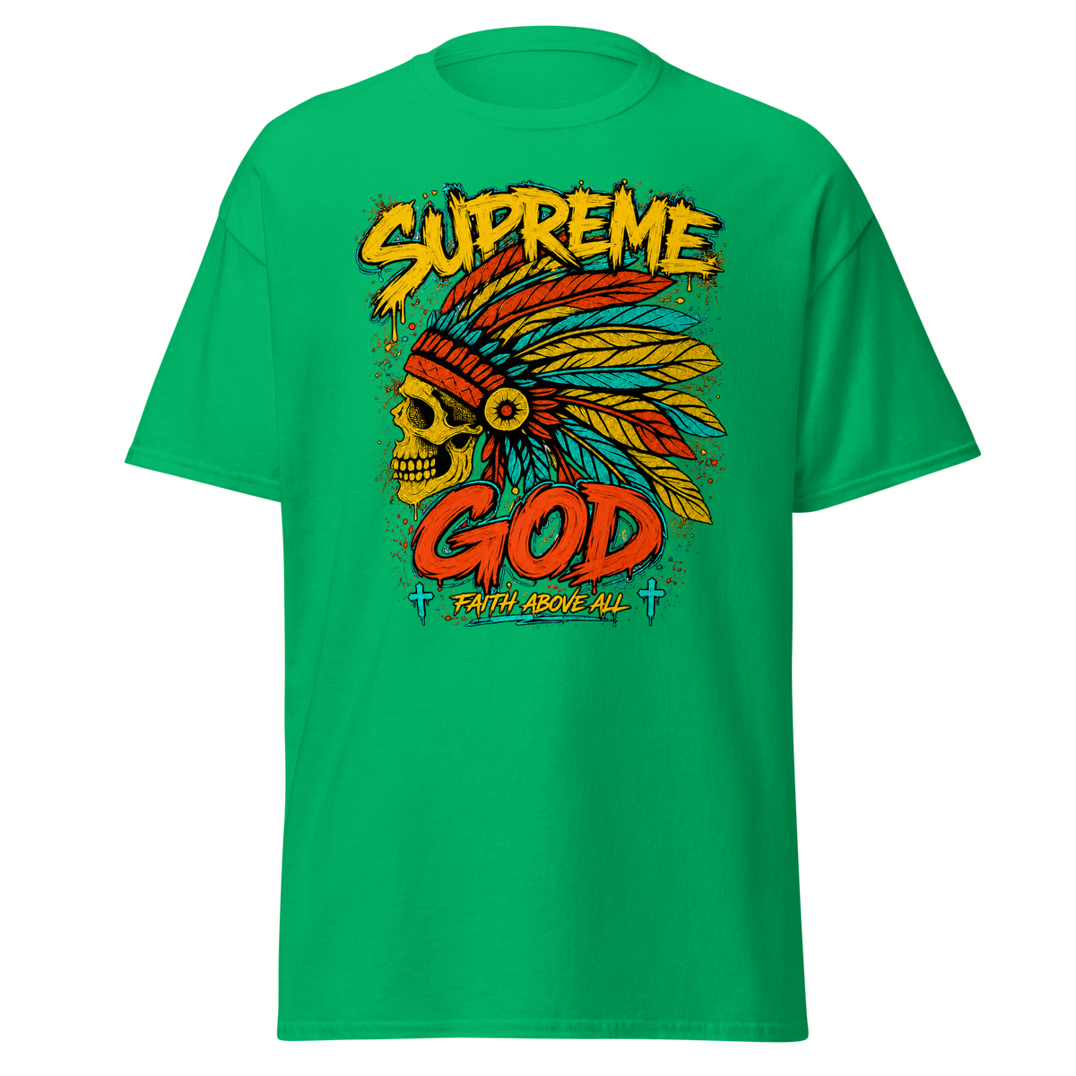 Supreme God Faith Above All Tee - Irish Green